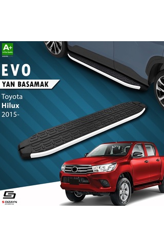 S-dizayn Toyota Hilux 8 Evo Aluminyum Yan Basamak 203 Cm 2015 Üzeri