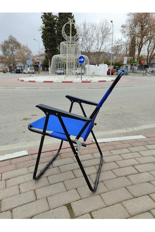 Lüks Plaj Kamp Piknik Sandalyesi Mavi