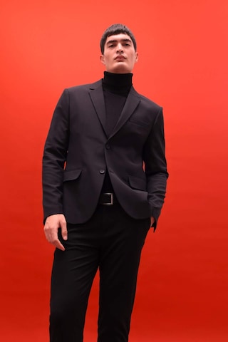 Defacto Slim Fit Dar Kesim Twill Düğmeli Blazer Ceket F7232ax25aubk27 Siyah