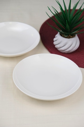 Tabak Evi Porselen Chic Çukur Tabak 19,50cm 550cc 2 Li Krem