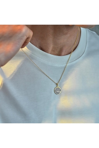 İpek Silver 925 Ayar Gümüş Jüpiter'in Mührü Bolluk - Bereket Sembollü Unisex Kolye Gümüş