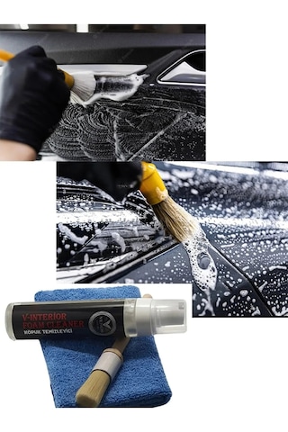 Oto Araç Detaylı Temizlik Fırça Bez Ve Köpük Seti