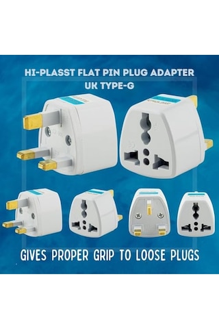 Kyrotech Uluslararası Seyahat Adaptörü 2 Li Set, Tip C Avrupa, Tip G İngiltere Adaptör Fişi, 150 Den Fazla Ülke Uyumu, Çoklu Uç Fiş Desteği, Hac, Umre, Abd, Ab, İngiltere, Avustralya Priz Dönüştürücü