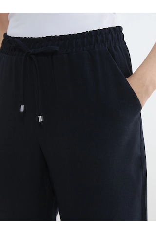 LC Waikiki Lcw Everyday Lacivert Beli Lastikli Kadın Pantolon Navy