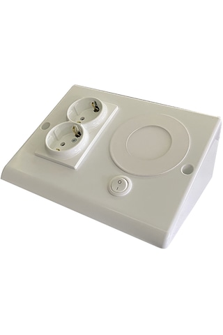 Dolap Ve Tezgah Altı Prizli Led Aydınlatma 3 Watt Beyaz Işık