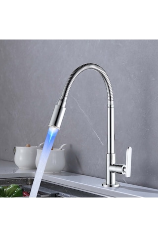 Qingmipy Led Işıklı Musluk Uçucu M22, Su Akımı İle Çalışır, 7 Renk Veya Sıcaklık Sensörlü Renk Değişimi, Su Tasarruflu, Abs Malzeme, Modern Stil 8001-a13 Diğer