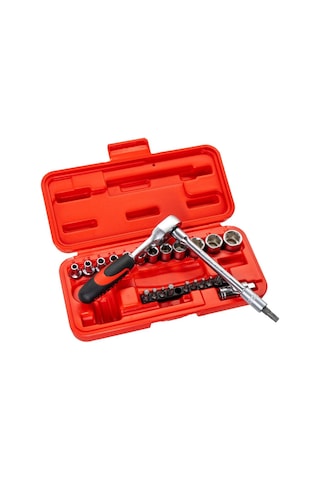 İzeltaş 1/4" Altı Köşe Mini Lokma Anahtar Ve Bits Set 27 Parça