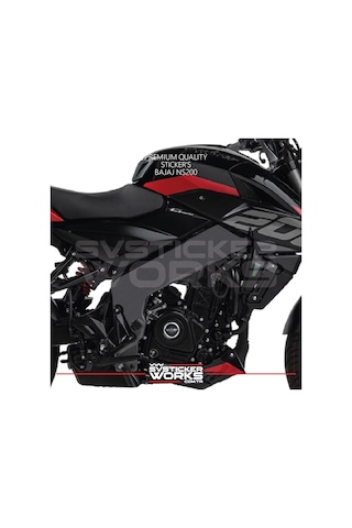 Bajaj Ns200 Orta Şase Karbon Kaplama Sticker Etiket Modeli