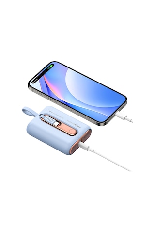 Recci RPB-P12C PD 9000 mAh 20 W Askı İpli Hızlı Şarj Özellikli Type-C Kablolu Powerbank