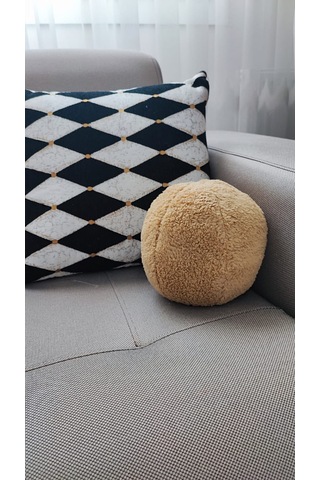 2' Li Top Kırlent / Yastık Büyük Hardal / Küçük Hardal 42cm / 2