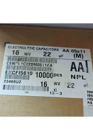 Cenpl1c220m0511aa 22mf 16v 5x11 Elko Kondansatör 150 Adet