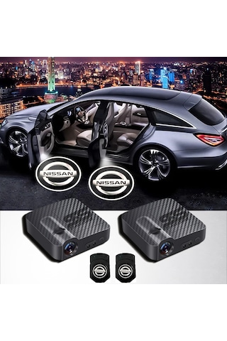 Nissan Kapı Altı Logo Araç İçi Pilli 2 Adet Sts Oto Aksesuar