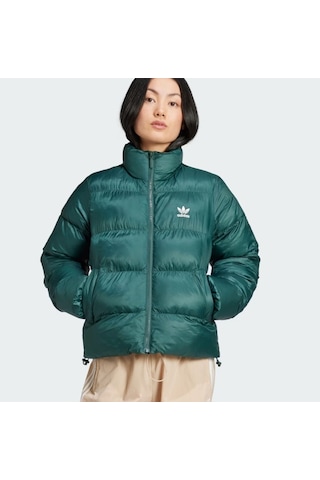 Adidas Adicolor Dolgulu Yeşil Kısa Mont Jd0416 Yeşil