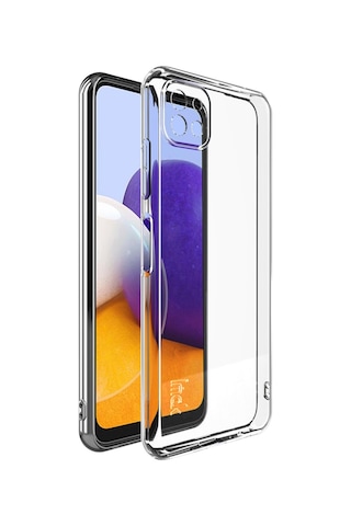 Samsung Galaxy A22 4G Uyumlu Kamera Korumalı 3D Şeffaf Silikon Kılıf 544651054