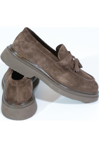 Dgn 2136 Erkek Loafer Ayakkabi Kahve Süet