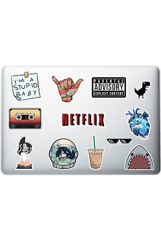 Dekoratif Laptop Notebook Tablet Telefon Sticker Set 02