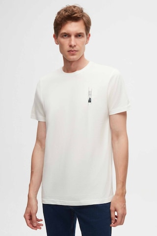 D's Damat Regular Fit Beyaz Baskılı %100 Pamuk T-shirt 2EC14ORT05213 Beyaz