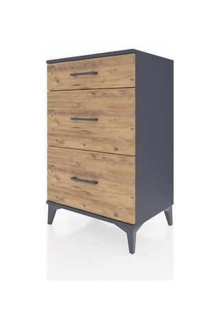 Hyperion Komodin 3 Çekmeceli 60x44x96 Antrasit-çam Antrasit