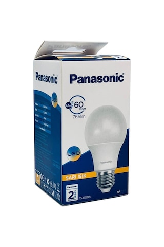 Panasonic 8,5w 60w Led Ampul 2700k - Sarı Işık 10 Adet Tasarufflu Lamba