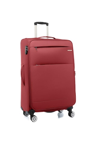 Louisiana Polo Büyük Boy Lüx Kumaş Valiz Bordo 2082