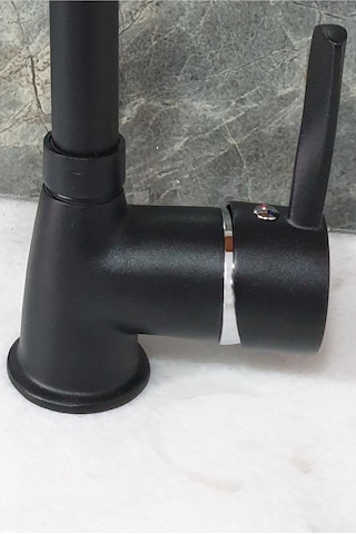 Aqua Siyah Lavabo Bataryası