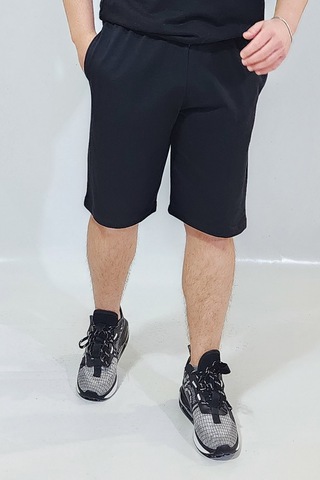 Erkek Siyah Yandan Şerit Detaylı Şort Siyah - Antrasit