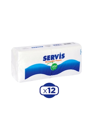 Servis Peçete 200 Lü Ekonomik X 12 Adet