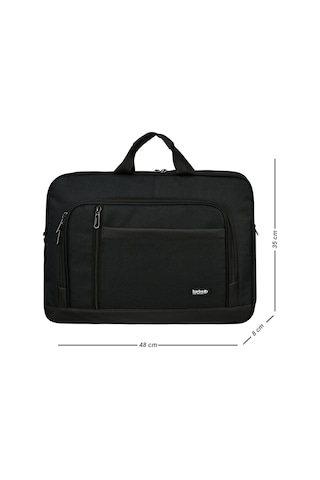 Galb Leather 17.2 Inc Is Ve Gunluk Kullanima Uygun Kopuk Korumali Laptop Ve Evrak Cantasi Siyah