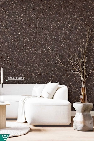 Isı Ve Ses Yalıtımlı Sürülen Duvar Kağıdı Br05-plus1 -1.5 KG 5m² Işıltılı Kahverengii