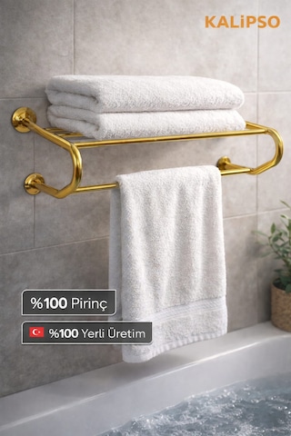 Destekli Raf Havluluk Altın