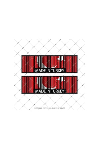 Rfhlm146 Reflektif Made In Turkey Yazili Barkod Etiketi 2 Li Set