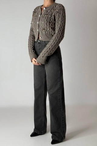 Lacarino 7714 W.leg Kadın Jean Pantolon Basalt Grey