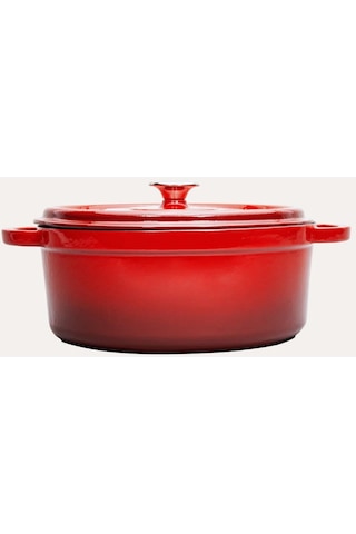 Sürel Döküm Derin Tencere Kırmızı 28 CM