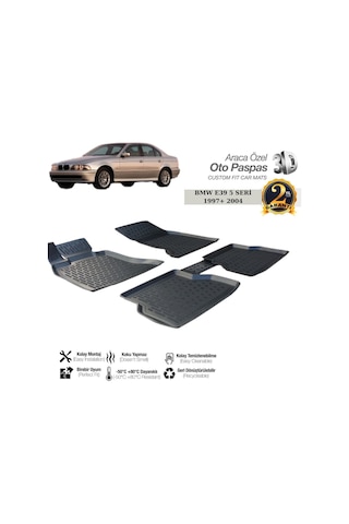 3d Paspas Siyah Bmw 5 Serisi E39 1996--2003