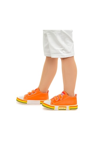 Kiko Kids Kach Cırtlı Erkek Bebek Günlük Spor Ayakkabı Turuncu