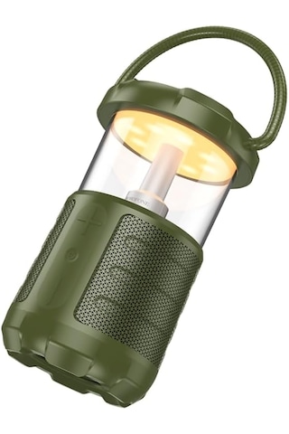 Borofone Kamp Lambası Ve Bluetooth Işıklı Kablosuz Hoparlör Yeşil