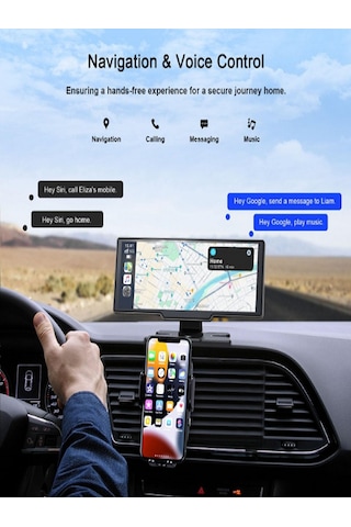 Çift Lens Güvenlik Kameralı Apple Ve Android Carplay
