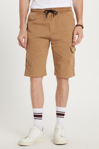 Tudors Erkek Relax Fit Rahat Kesim %100 Pamuk Kargo Cep Camel Kapri Şort-35403 CAMEL