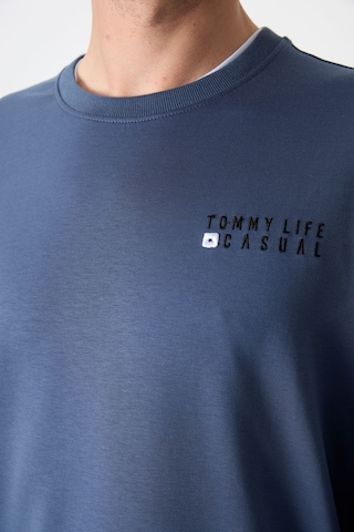 Tommy Life Petrol Casual O Yaka Lastik Paça Pamuklu Erkek Oversize Eşofman Takımı - 85120 Petrol