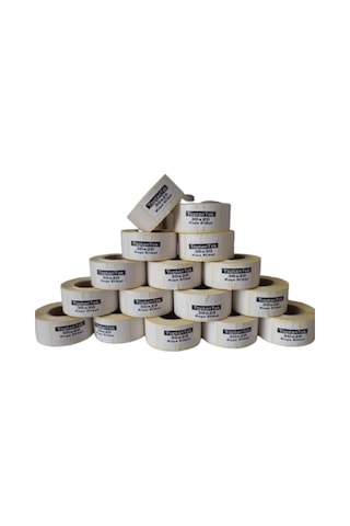 30X20 KUŞE ETİKET TOPLAM 16 RULO 16.000 ADET (TAM METRAJ) FATURAL