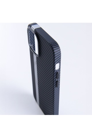 Merci Iphone Uyumlu 14 Pro Uyumlucarbon Line Magsafe Destekli Kılıf Siyah