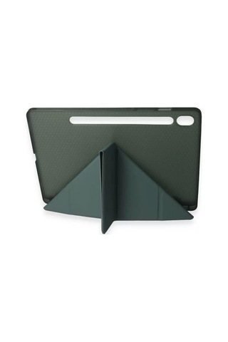 Samsung Galaxy Tab A9 Plus Kılıf Kalemlikli Mars Tablet Kılıfı - Koyu Yeşil Kapaklı Kılıf