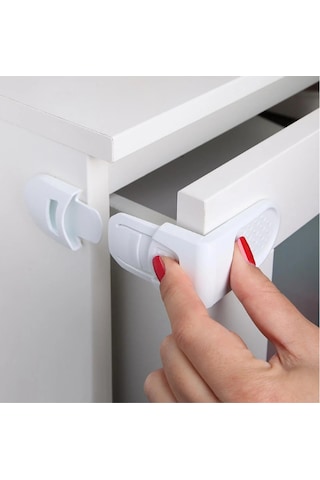 Mucit Home Çekmece Çocuk Kilidi Güvenlik Koruma Kilit Beyaz