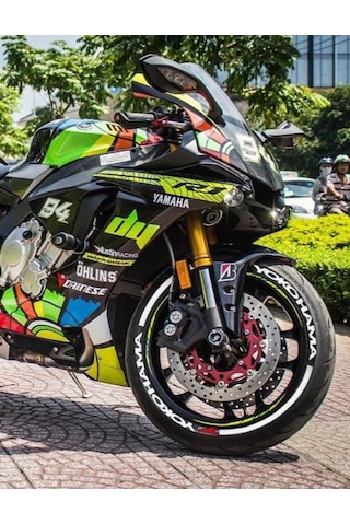 Yokohama + Kuyruk Lastik Yazısı 8adet Motorsiklet Lastik Stikeri