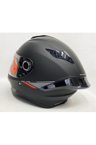 Mt Targo S A1 Şeffaf Vizörlü V-14B Kapalı Kask Mat Siyah