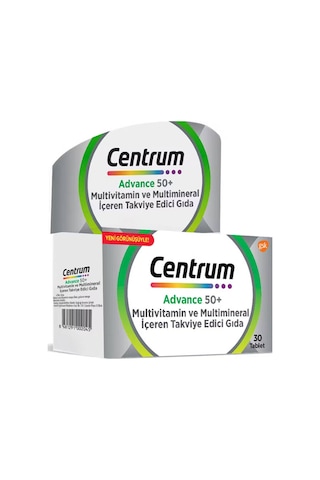 Centrum Advance 50+ Yaş Üstü Multivitamin 4 x 30 Tablet