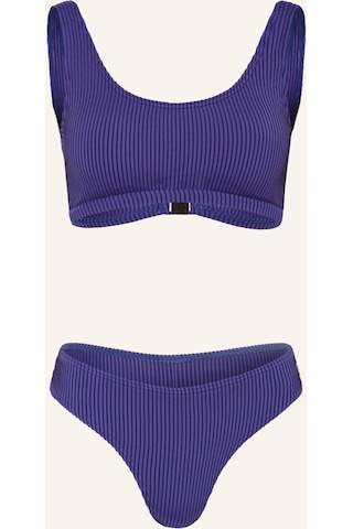Cafe Du Cycliste Jasmın Çizgili Bustier Bikini Takımı Mor