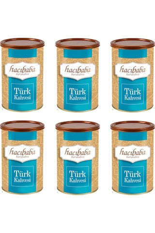 Hacıbaba Türk Kahvesi Teneke Kutu 250 Gr X 6 Adet Öğütülmüş