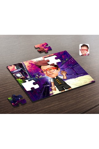 Kişiye Özel Erkek Çocuk Karikatürlü Ahşap Puzzle-2