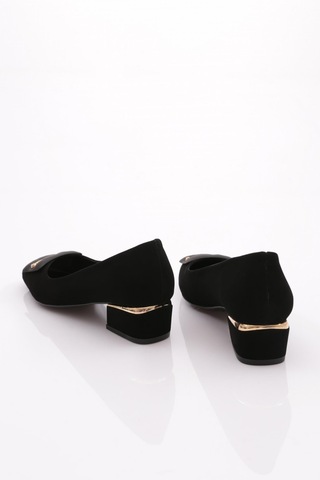 Dgn 4886 Kadin Kare Tokali Topuklu Ayakkabi 4886-1423-R1700 Siyah Velvet